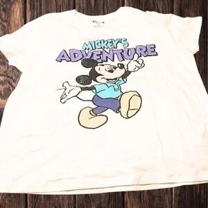 Mickey Mouse Shirt Women Size 10/12 VGC